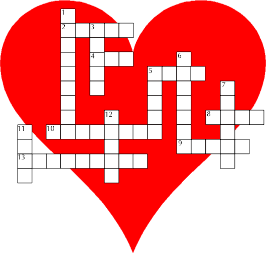 Valentine’s Day crossword puzzle worksheet for fourth, fifth and ...